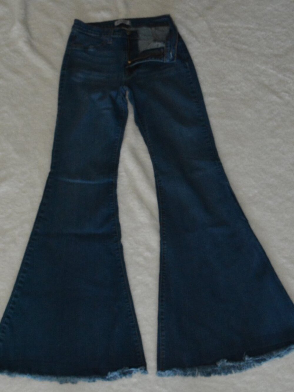 Judy Blue Bell Bottom Strtch Frayed Hem Jeans Women's USA Made size 5/27 - Picture 3 of 7